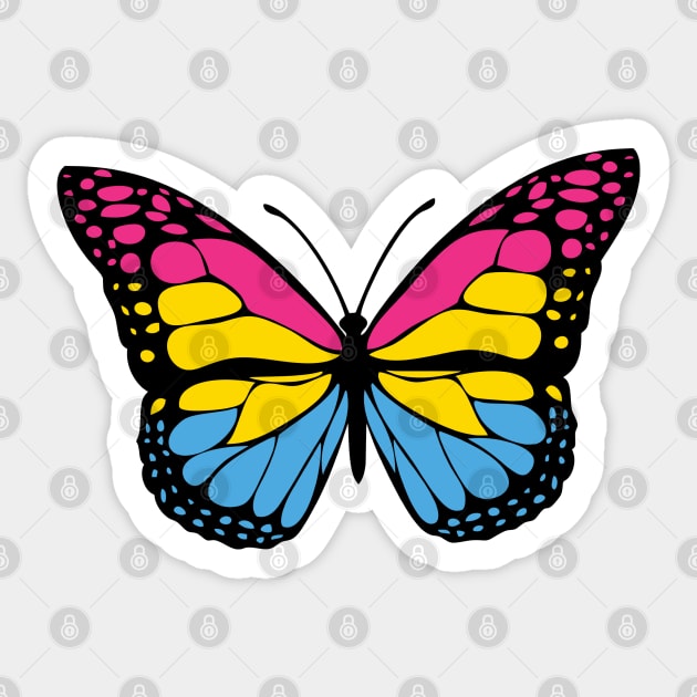 Pansexual Butterfly Sticker by TheQueerPotato